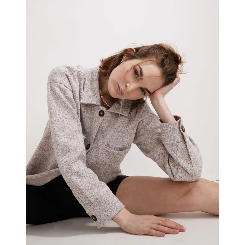 Madewell Sweater Fleece Shirt Jacket - Picture 10 of 10